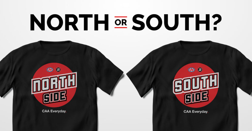 North or south