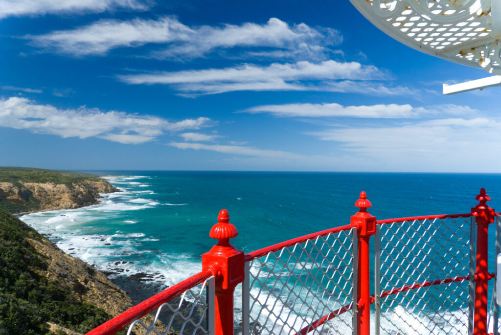 View from Cape Otway Lighthouse, along the Great Ocean Road in Victoria, Australia