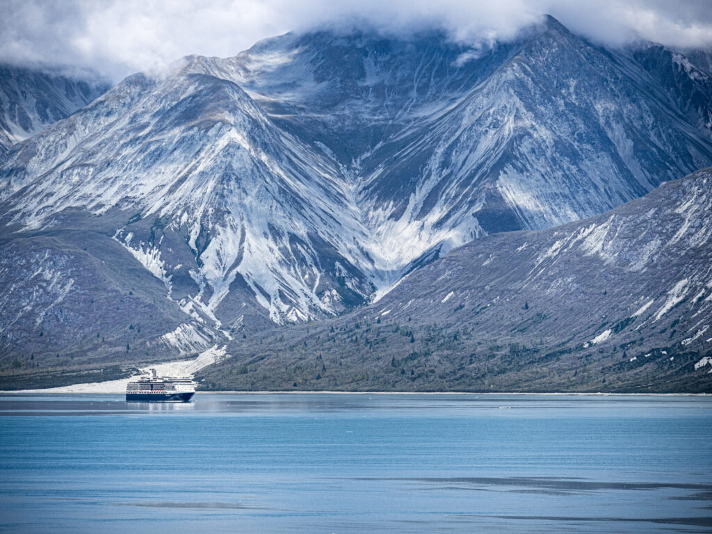 Cruise Ship Sailing Through Glacier Bay National Park