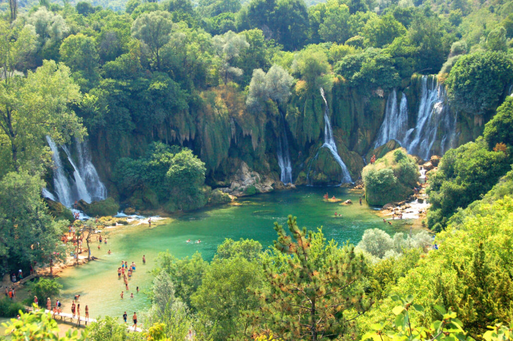 Picturesque Kravica waterfalls, Bosnia and Hercegovina