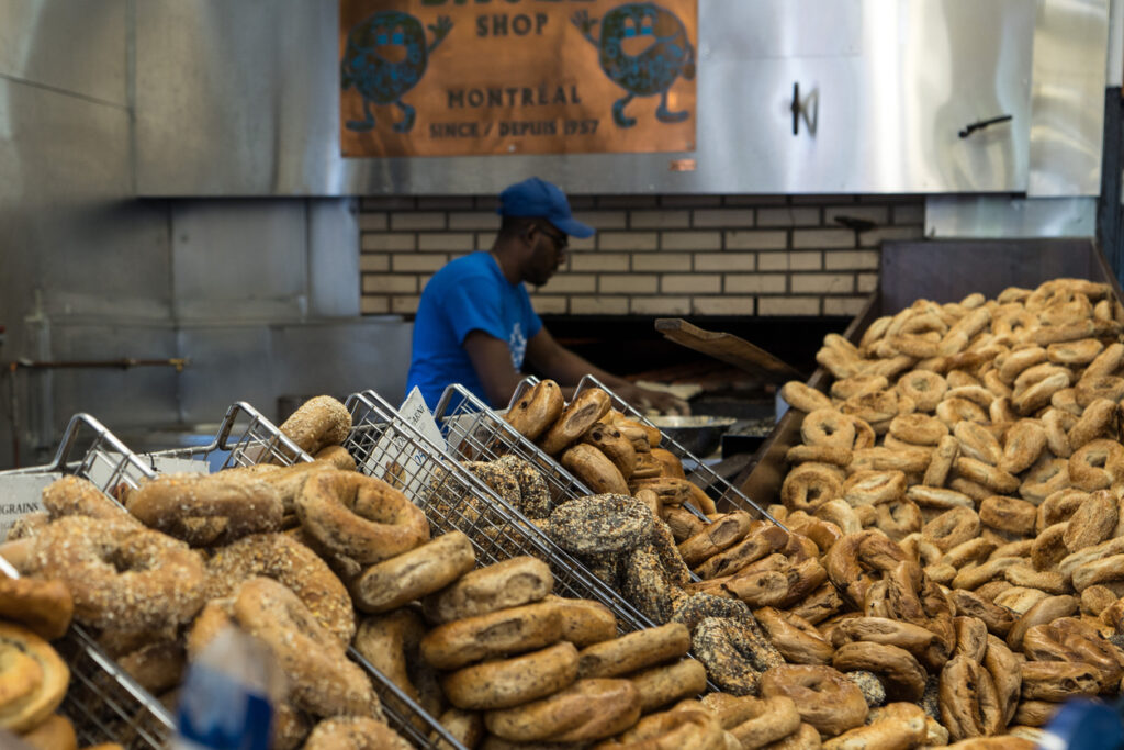 Interior of St-Viateur Bagel Shop in the Mile End, Montreal