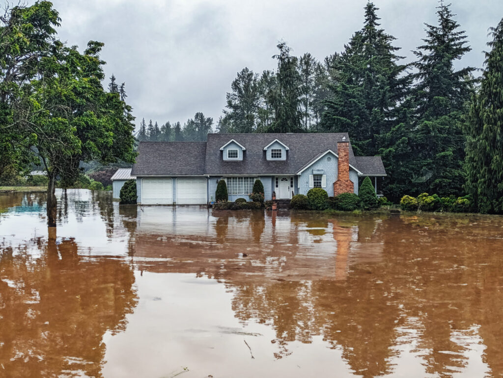 flooded house